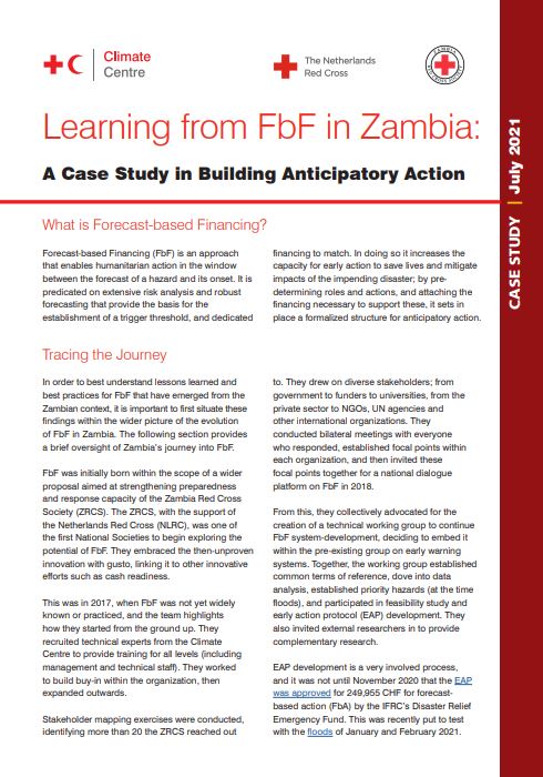 Learning from FbF in Zambia